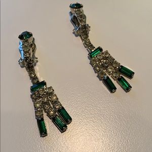 Rhinestone clip on earrings